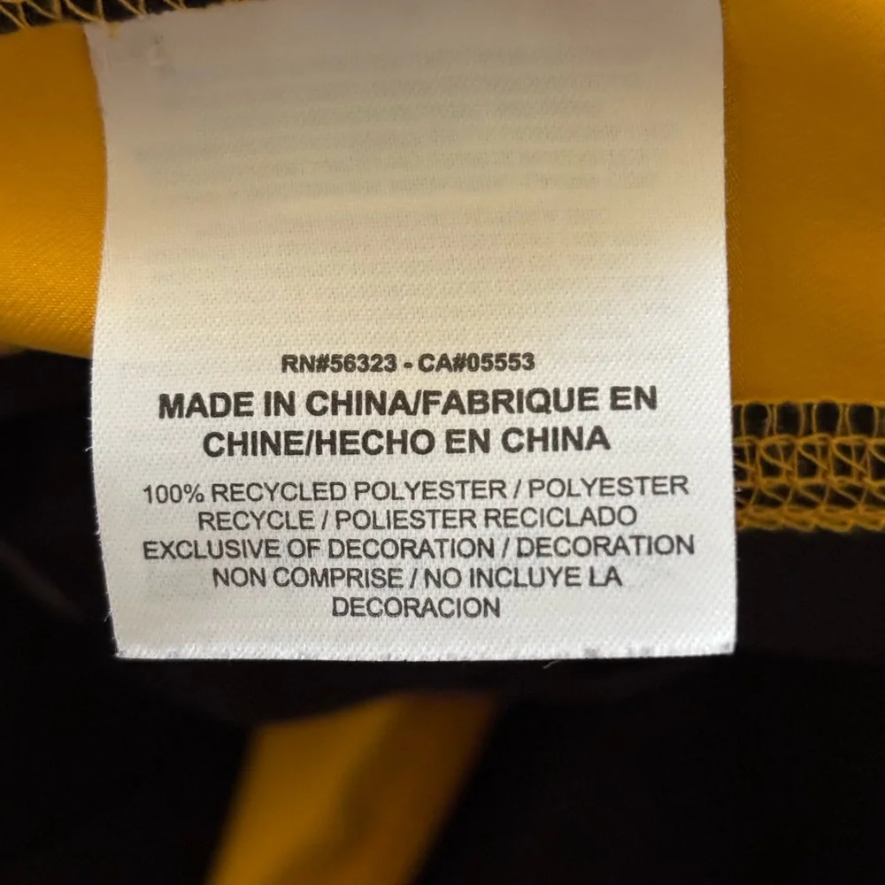 Nike Black and Yellow Sweatpants with Elastic Cuffs
